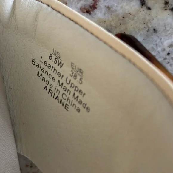 Sam Edelman Cream Slide Sandals with Tortoise Accent - Picture 6 of 6